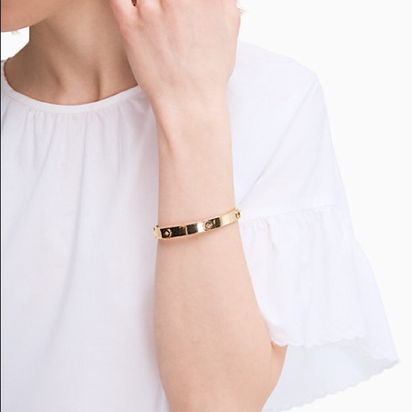 Kate Spade Spot the Spade Studded Hinged Bangle - Picture 1 of 6